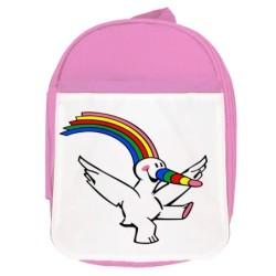 MOCHILA ROSA CURRO MASCOTA EXPO SEVILLA 92 escolar personalizado picnic excursión deporte