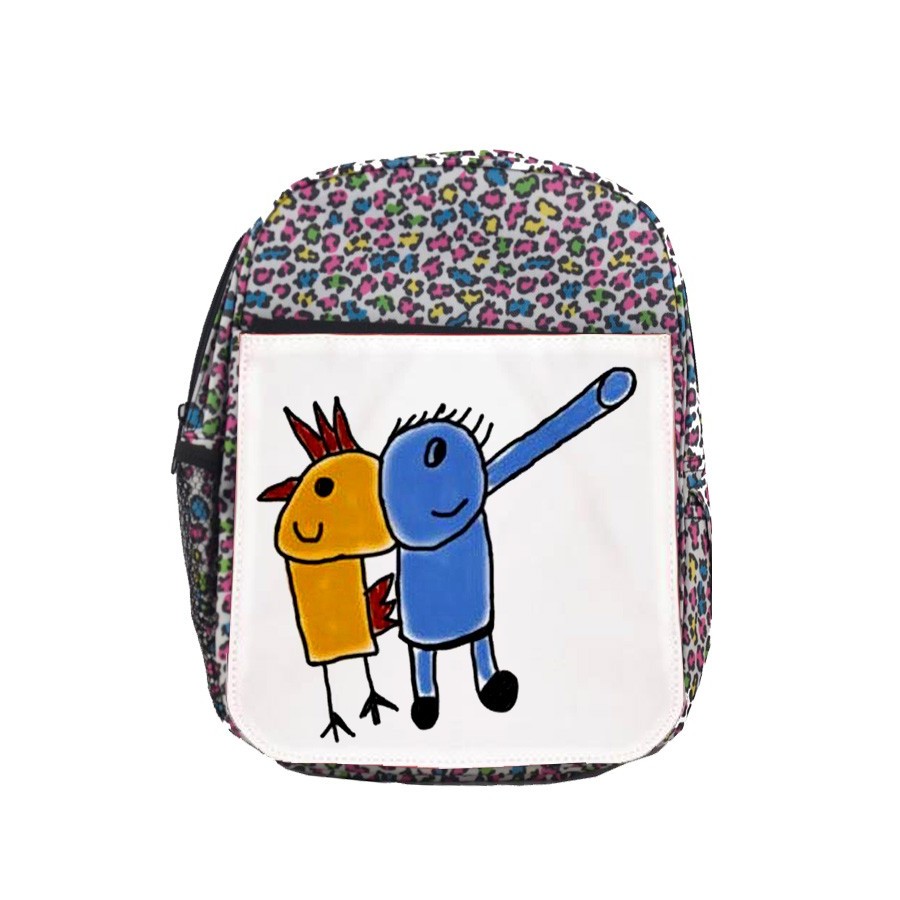 MOCHILA LUNARES ESTAMPADO GALLIFANTE JUEGO DE NIÑOS RETRO PROGRAMA escolar personalizado picnic excursión deporte