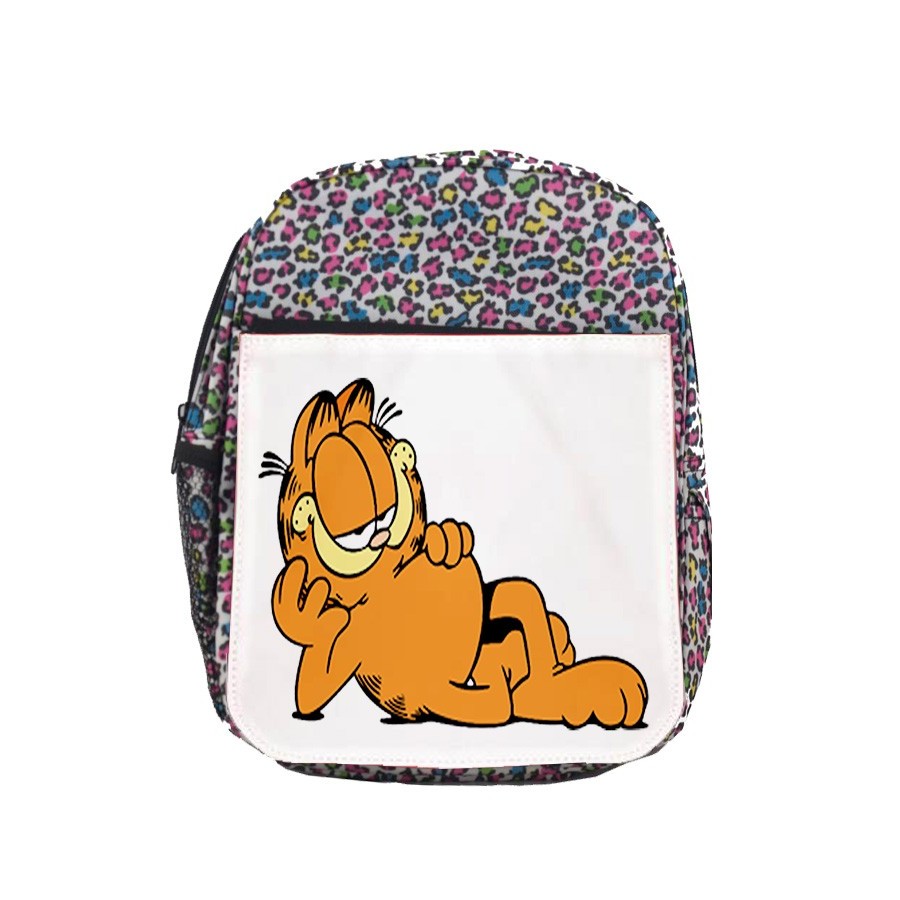 MOCHILA LUNARES ESTAMPADO el gato garfield the cat serie clasica vintage escolar personalizado picnic excursión deporte