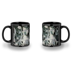 TAZA COMPLETAMENTE NEGRA CUADRO EL GUERNICA DE PABLO PICASSO personalizada