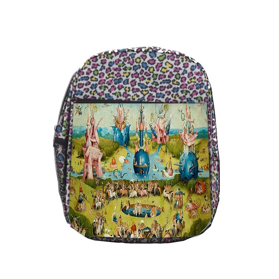 MOCHILA LUNARES ESTAMPADO CUADRO JARDIN DE LAS DELICIAS EL BOSCO escolar personalizado picnic excursión deporte