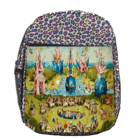 MOCHILA LUNARES ESTAMPADO CUADRO JARDIN DE LAS DELICIAS EL BOSCO escolar personalizado picnic excursión deporte