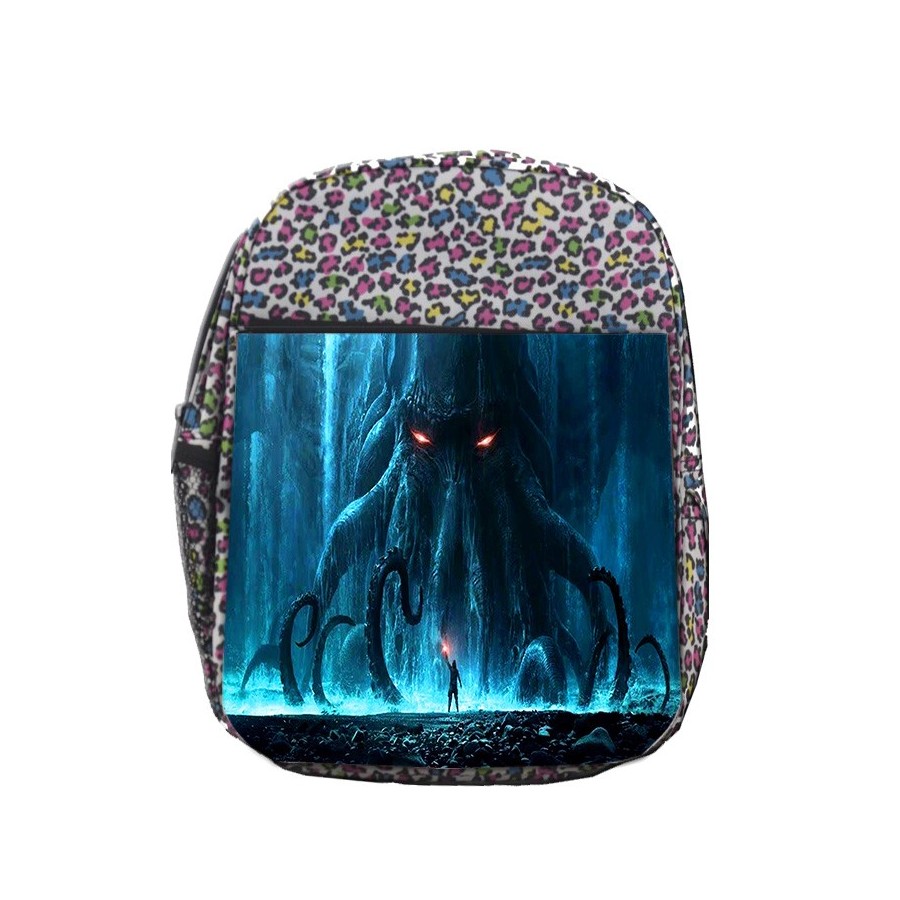 MOCHILA LUNARES ESTAMPADO LA INVOCACION DE CTHULHU LOVECRAFT escolar personalizado picnic excursión deporte