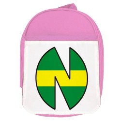 MOCHILA ROSA LOGO NEW TEAM OLIVER Y BENJI FUTBOL escolar personalizado picnic excursión deporte