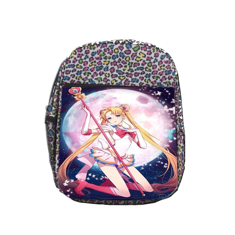 MOCHILA LUNARES ESTAMPADO sailor moon luna personaje anime guerrera escolar personalizado picnic excursión deporte