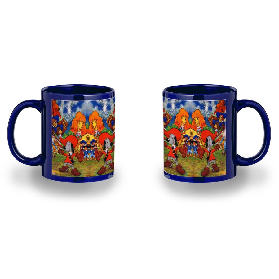 TAZA COLOR RECUADRO DARTACAN Y LOS MOSQUEPERROS color mug jarra cerveza te infusión