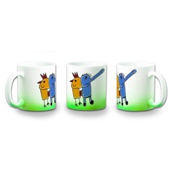 TAZA CON DEGRADADO GALLIFANTE JUEGO DE NIÑOS RETRO PROGRAMA color personalizada