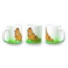 TAZA CON DEGRADADO el gato garfield the cat serie clasica vintage color personalizada