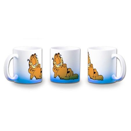 TAZA CON DEGRADADO el gato garfield the cat serie clasica vintage color personalizada