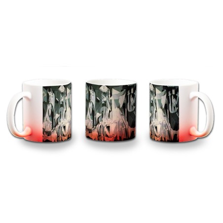 TAZA CON DEGRADADO CUADRO EL GUERNICA DE PABLO PICASSO color personalizada