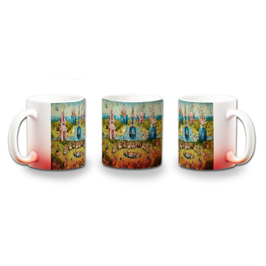 TAZA CON DEGRADADO CUADRO JARDIN DE LAS DELICIAS EL BOSCO color personalizada