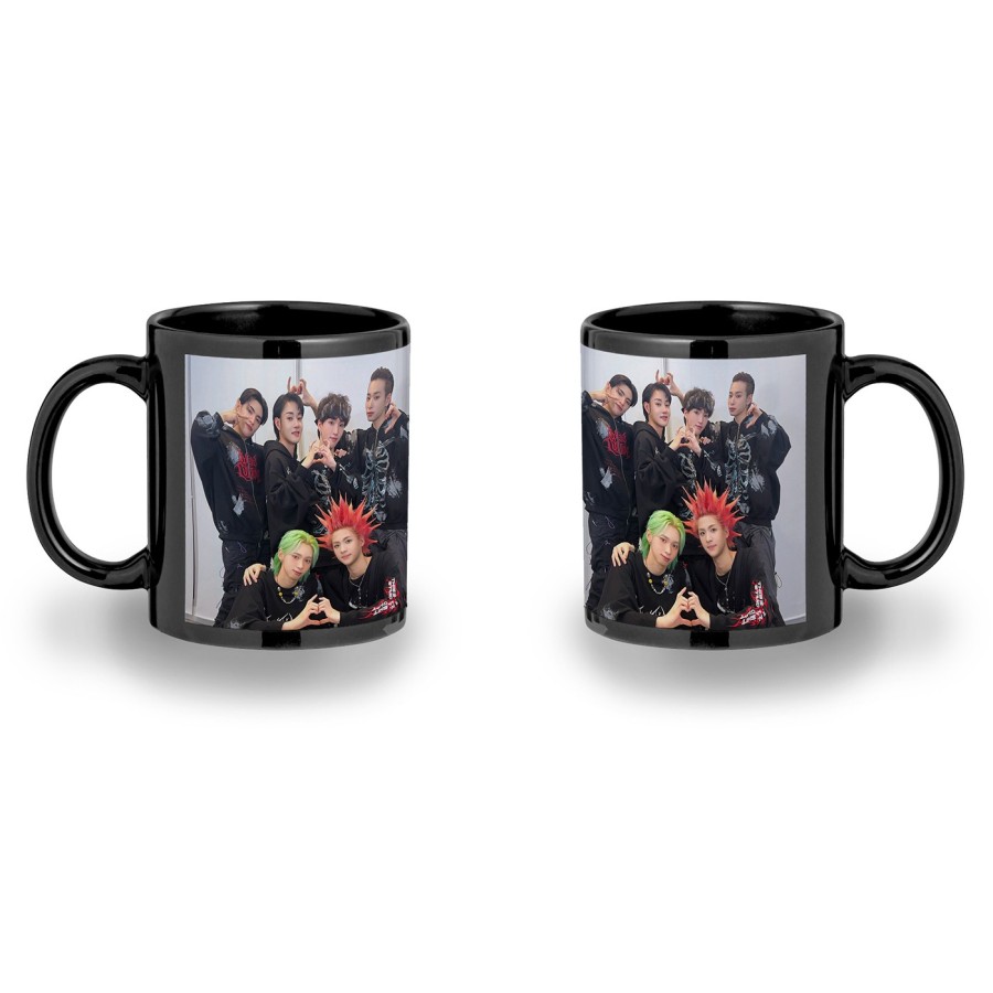 TAZA COMPLETAMENTE NEGRA cantantes kpop dxmon burn up spark personalizada