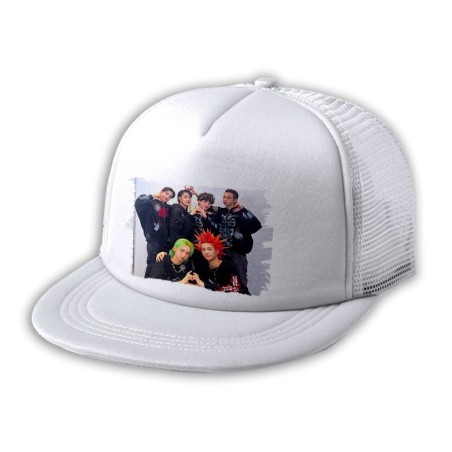 GORRA 5 PANELES REDECILLA TRASERA cantantes kpop dxmon burn up spark estilo rapero