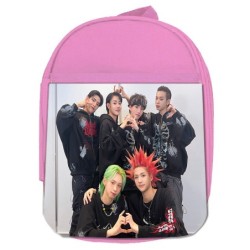 MOCHILA ROSA cantantes kpop dxmon burn up spark escolar personalizado picnic excursión deporte