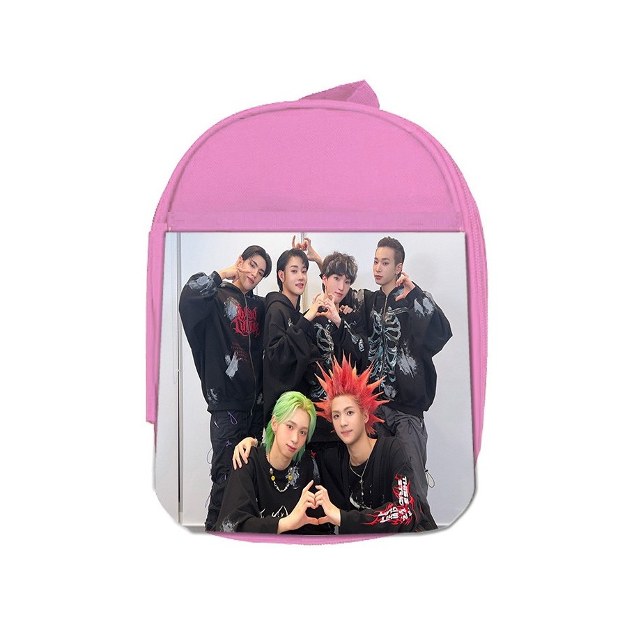 MOCHILA ROSA cantantes kpop dxmon burn up spark escolar personalizado picnic excursión deporte