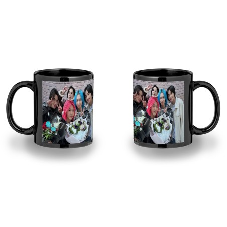 TAZA COMPLETAMENTE NEGRA cantantes kpop dxmon girls love boys love girls personalizada