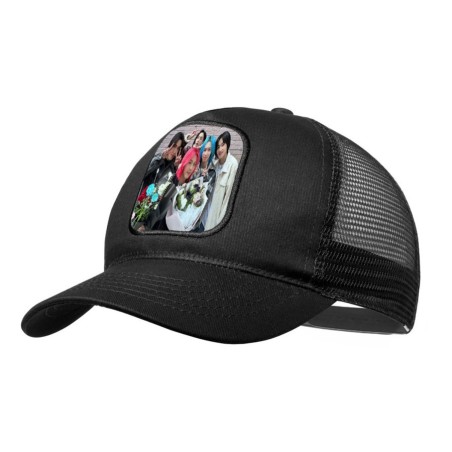 GORRA NEGRA CON REJILLA cantantes kpop dxmon girls love boys love girls moda deporte