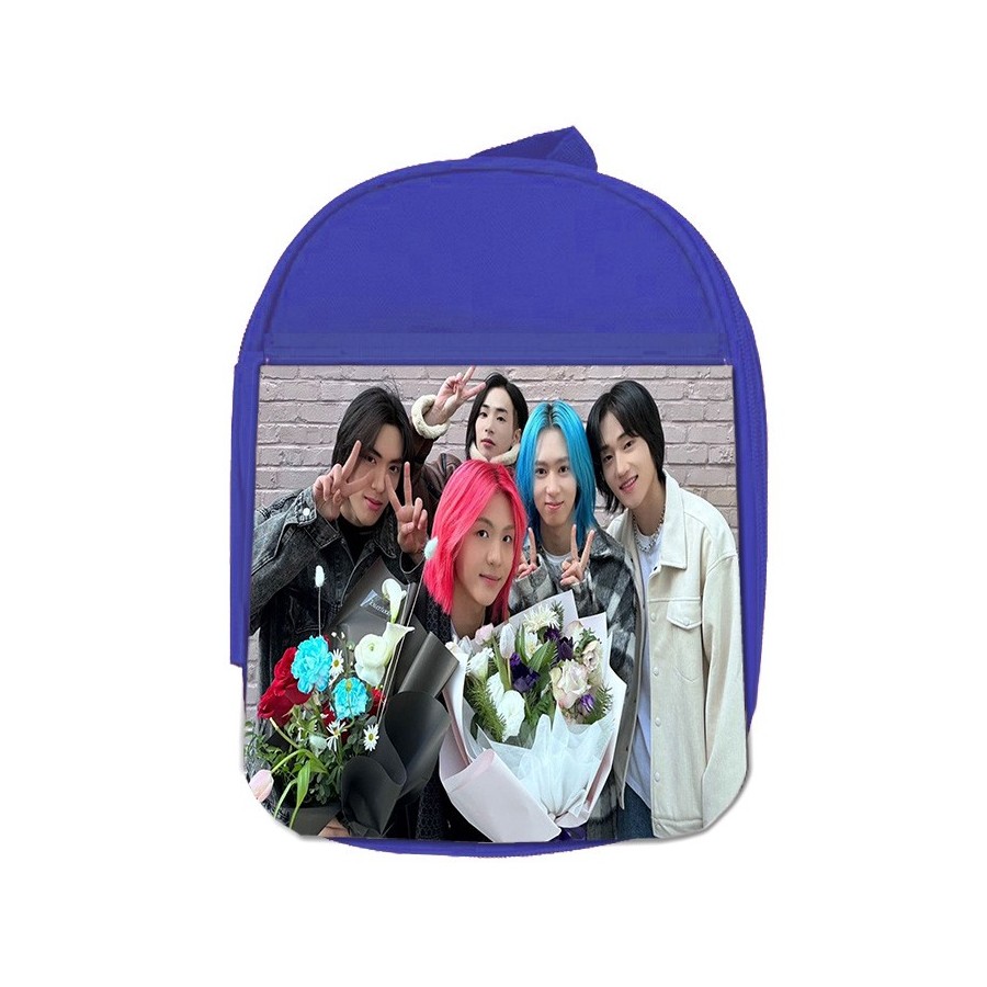 MOCHILA AZUL cantantes kpop dxmon girls love boys love girls escolar personalizado picnic excursión deporte