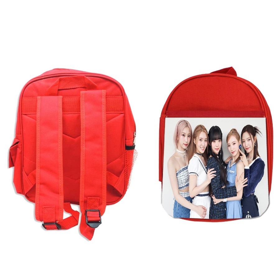 MOCHILA ROJA cantantes kpop geenious voyage zo e escolar personalizado