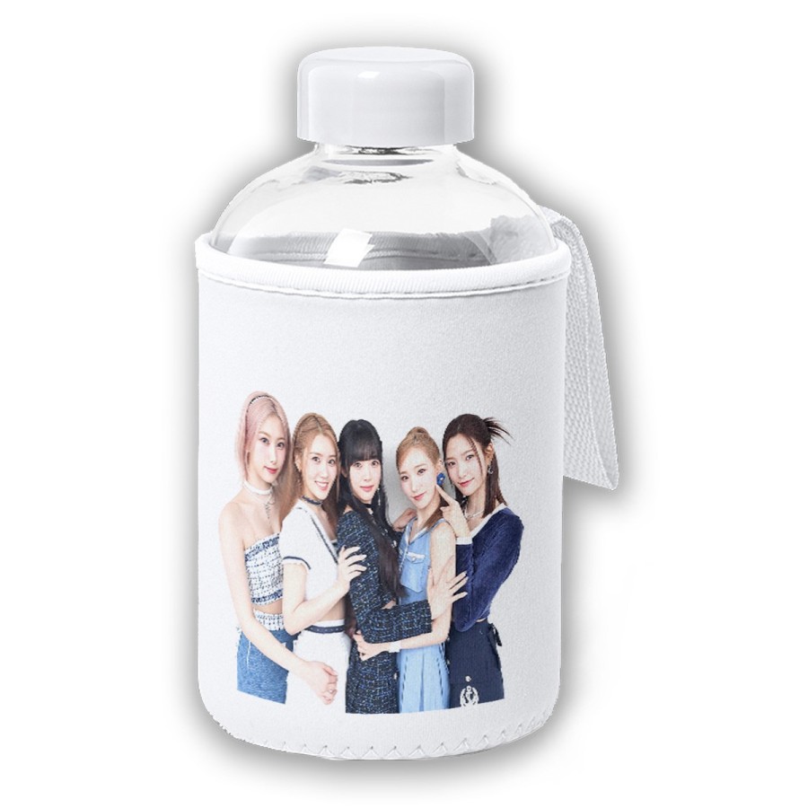 BIDON CRISTAL CON FUNDA SOFT SHELL cantantes kpop geenious voyage zo e tapon seguridad botella