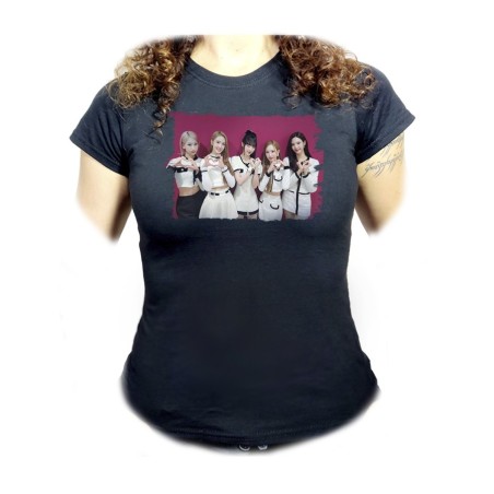 CAMISETA NEGRA MUJER cantantes kpop geenious ye young si on oferta personalizada