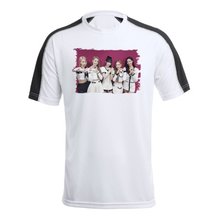 CAMISETA TÉCNICA FRANJA MANGAS NEGRA cantantes kpop geenious ye young si on personalizada