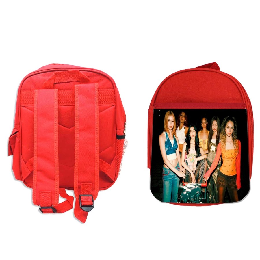 MOCHILA ROJA cantantes kpop KATSEYE whatching you escolar personalizado