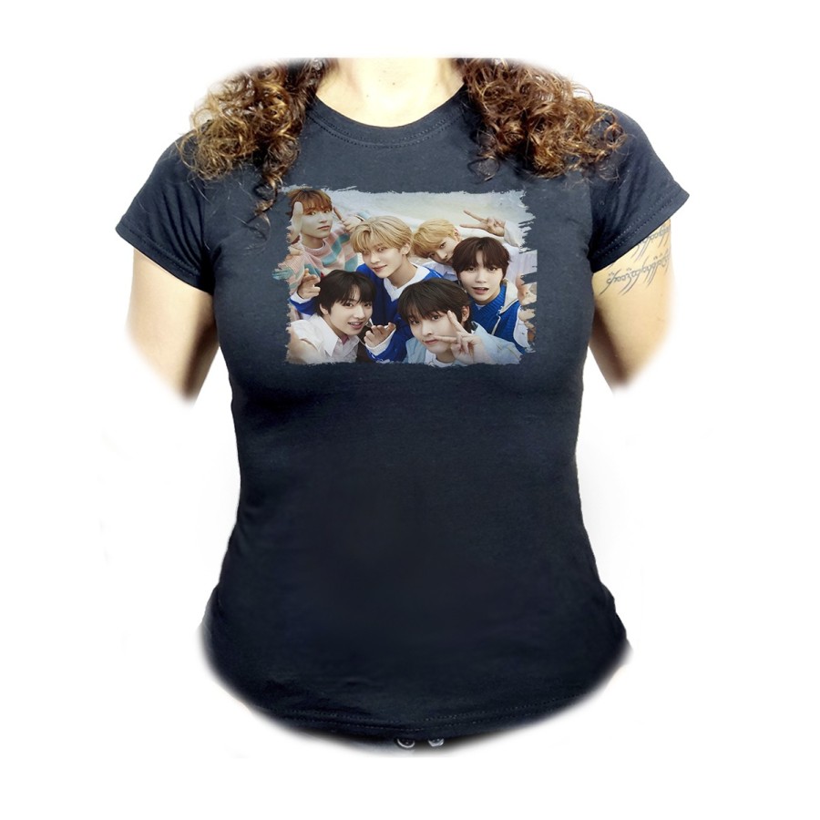 CAMISETA NEGRA MUJER cantantes kpop ntc kick it favorite vampire oferta personalizada