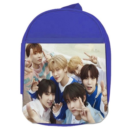 MOCHILA AZUL cantantes kpop ntc kick it favorite vampire escolar personalizado picnic excursión deporte