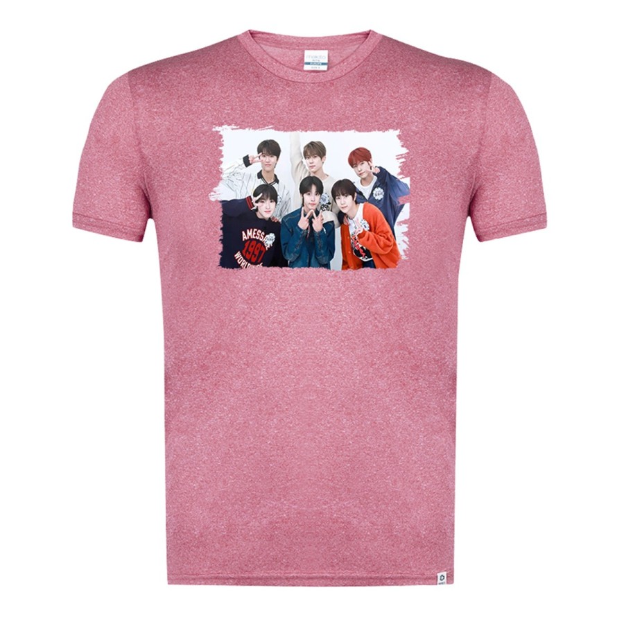 CAMISETA ROJA MEZCLA cantantes kpop ntc cherry bomb love on the floor moda verano tshirt