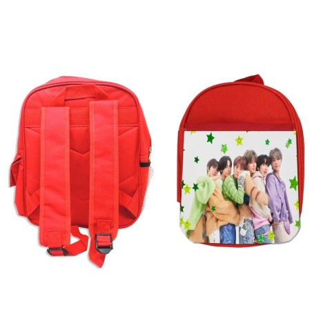 MOCHILA ROJA cantantes kpop ntc high way to haven escolar personalizado