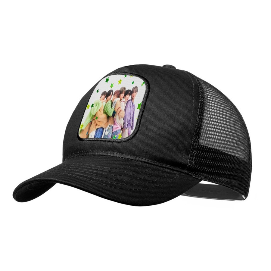 GORRA NEGRA CON REJILLA cantantes kpop ntc high way to haven moda deporte