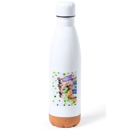 BIDON 750 ML ACERO INOXIDABLE ADORNO DE CORCHO cantantes kpop ntc high way to haven tapon botella