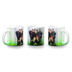 TAZA CON DEGRADADO cantantes kpop dxmon burn up spark color personalizada