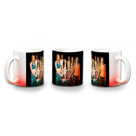 TAZA CON DEGRADADO cantantes kpop KATSEYE whatching you color personalizada