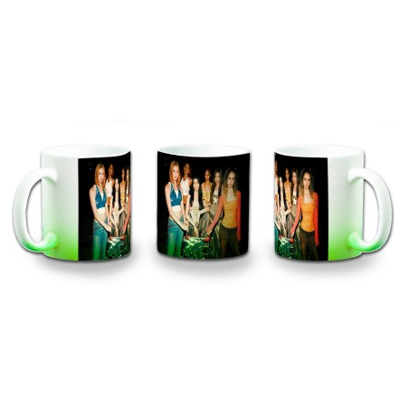 TAZA CON DEGRADADO cantantes kpop KATSEYE whatching you color personalizada