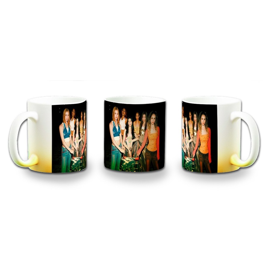 TAZA CON DEGRADADO cantantes kpop KATSEYE whatching you color personalizada