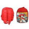 Pack Mochila Roja y Estuche Mosqueteros perros francia medieval dibujos material escolar