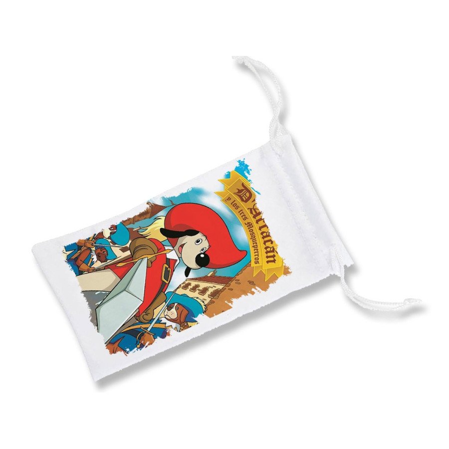 Funda bolsa multiusos Mosqueteros perros francia medieval dibujos gafas dados rol personalizada color