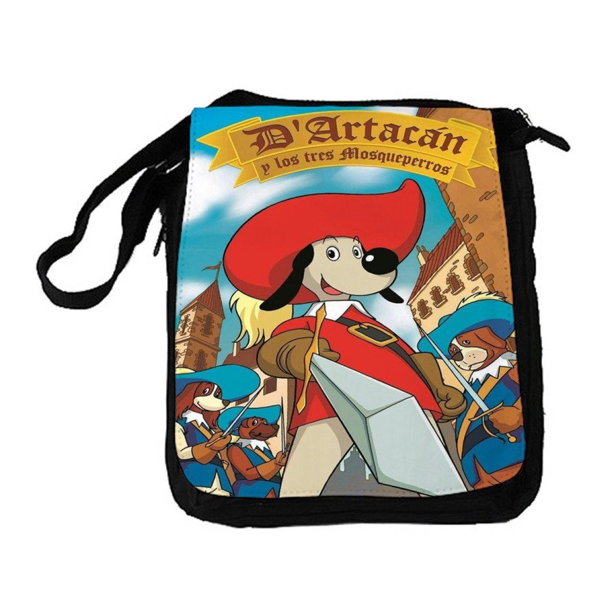 Bandolera reportero Mediana bolso Mosqueteros perros francia medieval dibujos bolsa mochila hombro