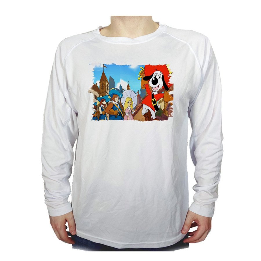 CAMISETA MANGA LARGA Dartañan mosqueteros espadachin dibujos julieta personalizada