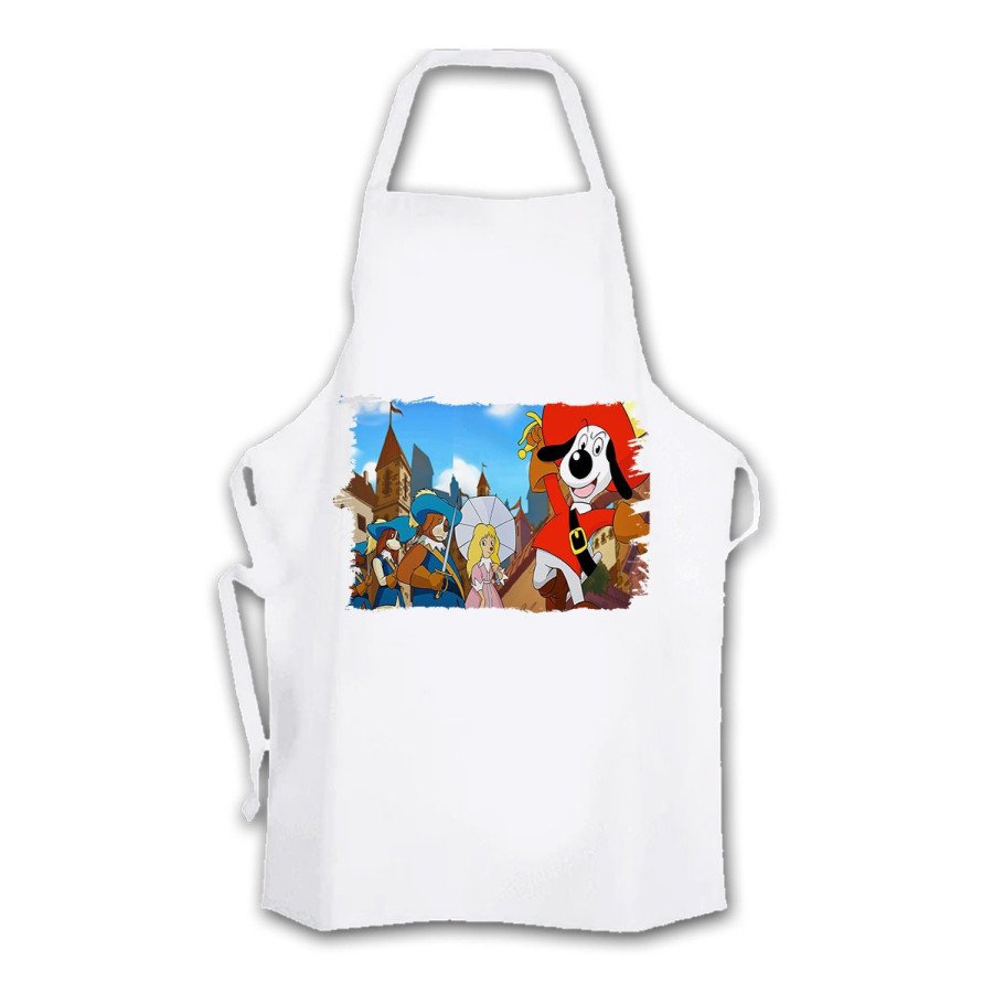 Delantal talla adulto Dartañan mosqueteros espadachin dibujos julieta cocina personalizado