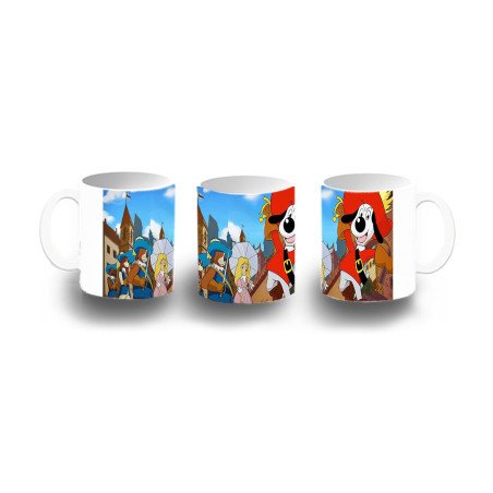 Taza de plástico Dartañan mosqueteros espadachin dibujos julieta niños personalizada