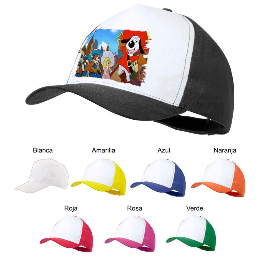 Gorra colores Dartañan mosqueteros espadachin dibujos julieta color personalizada