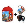 Pack Mochila Roja y Estuche Dartañan mosqueteros espadachin dibujos julieta material escolar