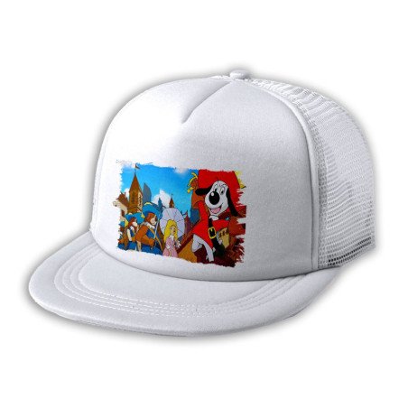 Gorra 5 paneles redecilla trasera Dartañan mosqueteros espadachin dibujos julieta estilo rapero