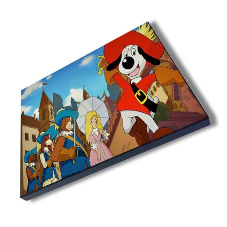 Panel fotográfico decorativo Dartañan mosqueteros espadachin dibujos julieta cuadro acabado brillante elegante pared