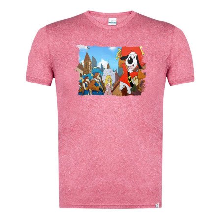 CAMISETA Roja mezcla Dartañan mosqueteros espadachin dibujos julieta moda verano tshirt