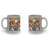 Taza color recuadro Mosqueteros perros francia medieval dibujos color mug jarra cerveza te infusión