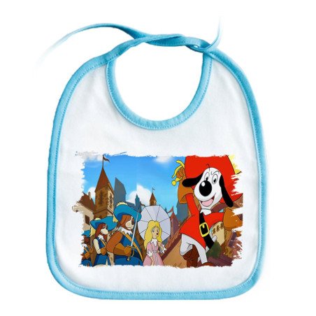 Babero colores Dartañan mosqueteros espadachin dibujos julieta personalizado bebe